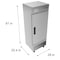 Koolmore 29 Stainless Steel Solid Door Commercial Reach-In Refrigerator Cooler - 19 cu. ft RIR-1D-SS-19C - alternate 7